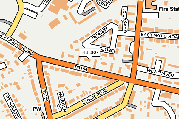 DT4 0RG map - OS OpenMap – Local (Ordnance Survey)