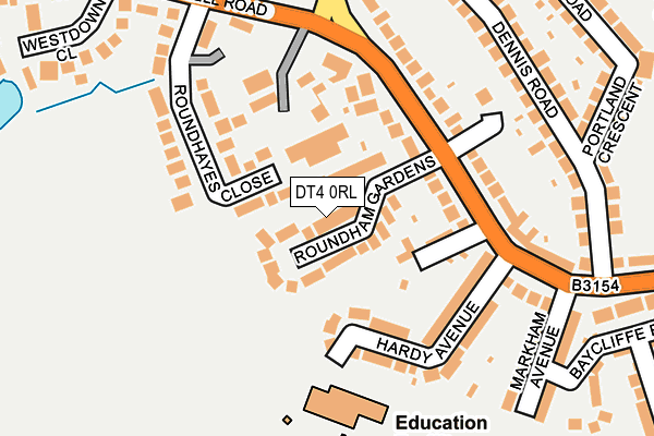 DT4 0RL map - OS OpenMap – Local (Ordnance Survey)