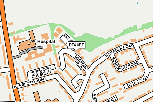 DT4 0RT map - OS OpenMap – Local (Ordnance Survey)