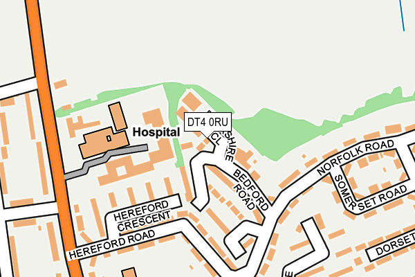 DT4 0RU map - OS OpenMap – Local (Ordnance Survey)