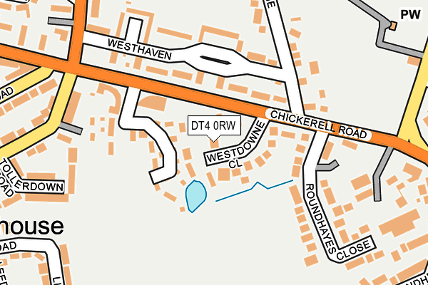 DT4 0RW map - OS OpenMap – Local (Ordnance Survey)