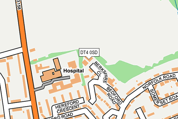 DT4 0SD map - OS OpenMap – Local (Ordnance Survey)