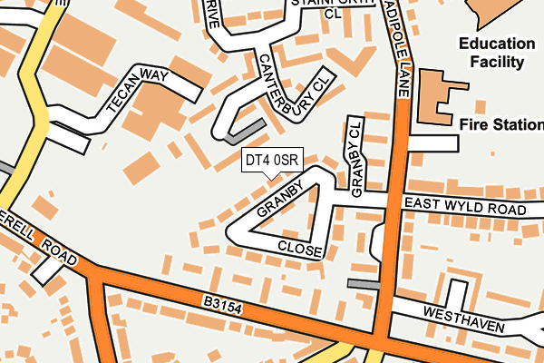 DT4 0SR map - OS OpenMap – Local (Ordnance Survey)