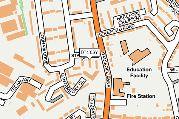 DT4 0SY map - OS OpenMap – Local (Ordnance Survey)