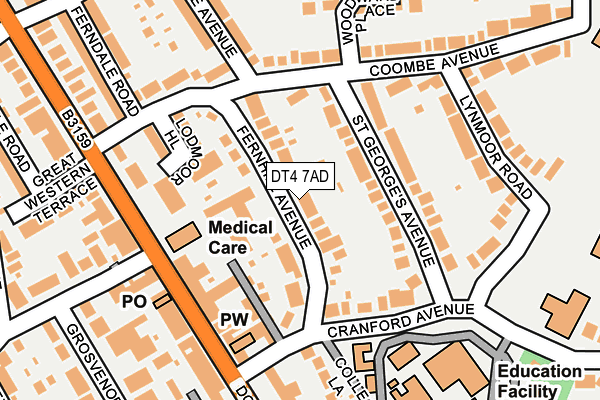 DT4 7AD map - OS OpenMap – Local (Ordnance Survey)