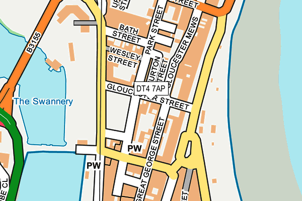Map of 4 GLOUCESTER STREET MANAGEMENT COMPANY (WEYMOUTH) LTD at local scale
