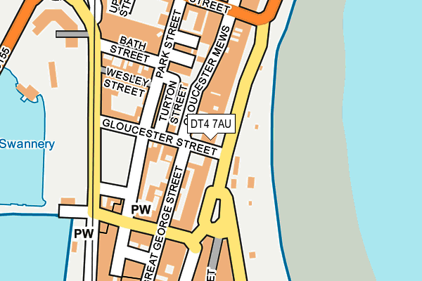 DT4 7AU map - OS OpenMap – Local (Ordnance Survey)