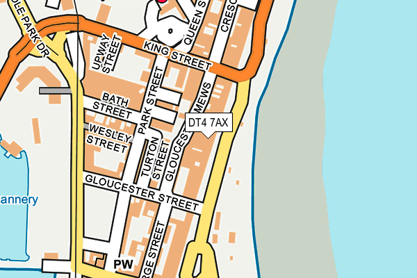 DT4 7AX map - OS OpenMap – Local (Ordnance Survey)