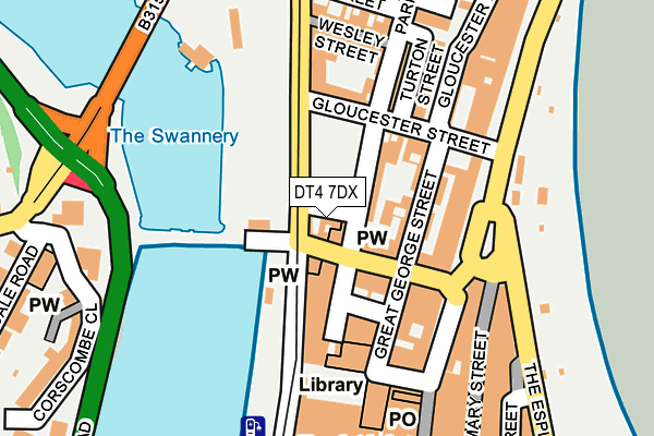 DT4 7DX map - OS OpenMap – Local (Ordnance Survey)