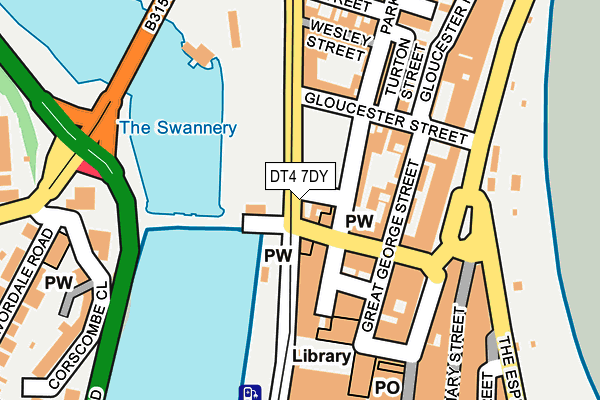 DT4 7DY map - OS OpenMap – Local (Ordnance Survey)