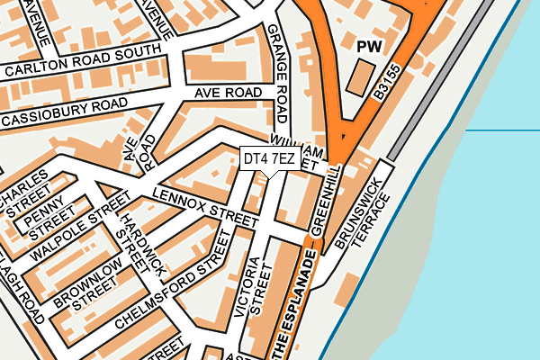 DT4 7EZ map - OS OpenMap – Local (Ordnance Survey)