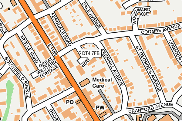 DT4 7FB map - OS OpenMap – Local (Ordnance Survey)