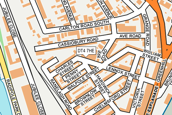 DT4 7HE map - OS OpenMap – Local (Ordnance Survey)