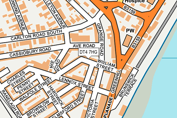 DT4 7HG map - OS OpenMap – Local (Ordnance Survey)
