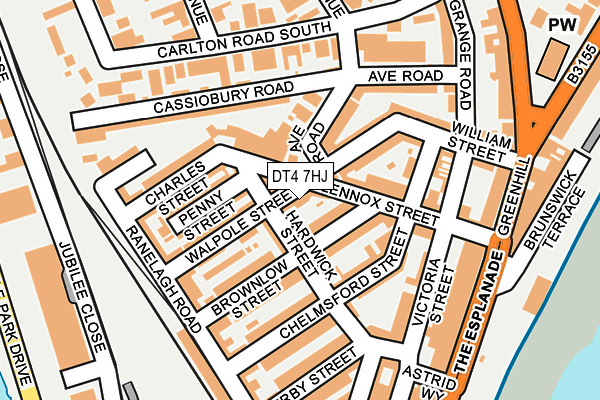 DT4 7HJ map - OS OpenMap – Local (Ordnance Survey)