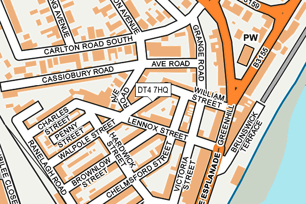 DT4 7HQ map - OS OpenMap – Local (Ordnance Survey)