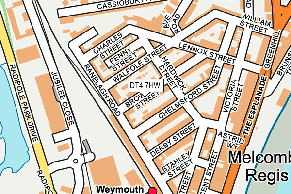 DT4 7HW map - OS OpenMap – Local (Ordnance Survey)