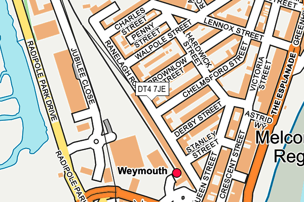 DT4 7JE map - OS OpenMap – Local (Ordnance Survey)