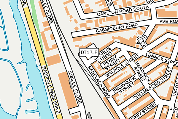 DT4 7JF map - OS OpenMap – Local (Ordnance Survey)