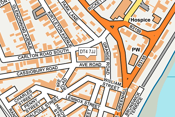 DT4 7JJ map - OS OpenMap – Local (Ordnance Survey)