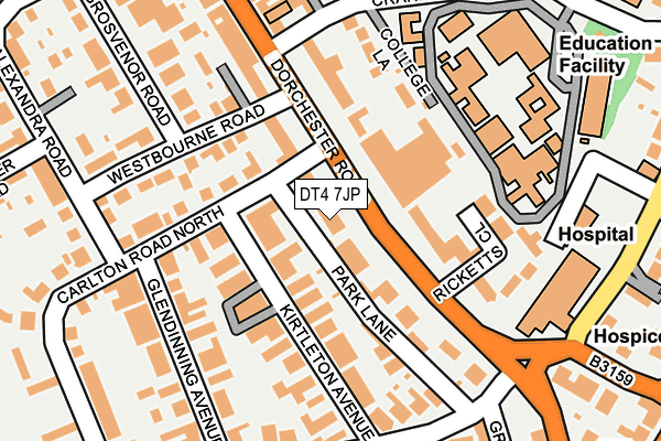 DT4 7JP map - OS OpenMap – Local (Ordnance Survey)