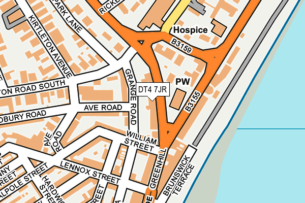 DT4 7JR map - OS OpenMap – Local (Ordnance Survey)