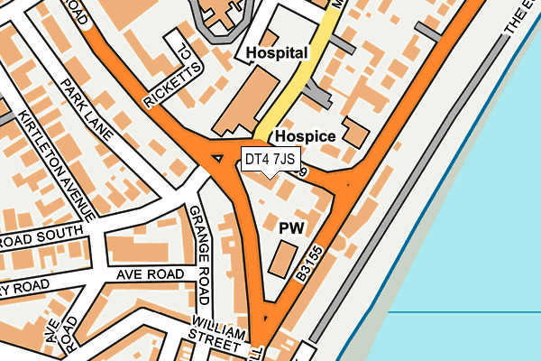 DT4 7JS map - OS OpenMap – Local (Ordnance Survey)