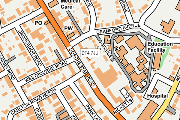 DT4 7JU map - OS OpenMap – Local (Ordnance Survey)