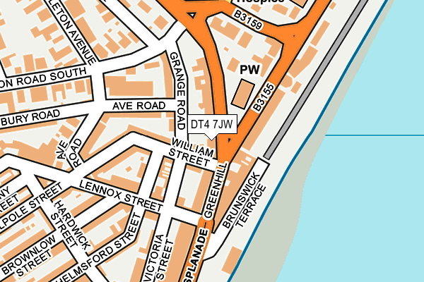 DT4 7JW map - OS OpenMap – Local (Ordnance Survey)