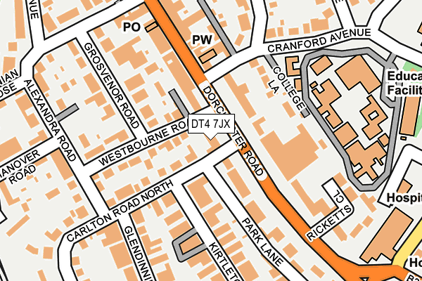 DT4 7JX map - OS OpenMap – Local (Ordnance Survey)