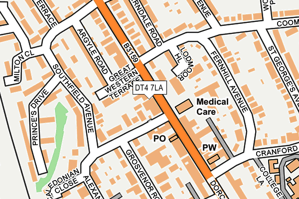 DT4 7LA map - OS OpenMap – Local (Ordnance Survey)