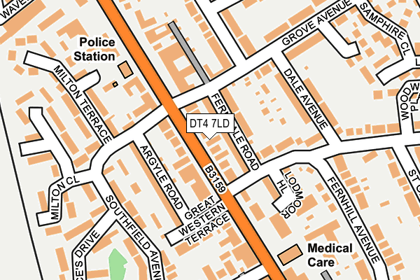 DT4 7LD map - OS OpenMap – Local (Ordnance Survey)