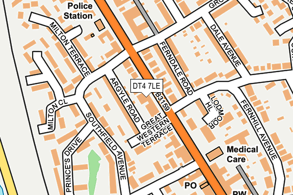 DT4 7LE map - OS OpenMap – Local (Ordnance Survey)