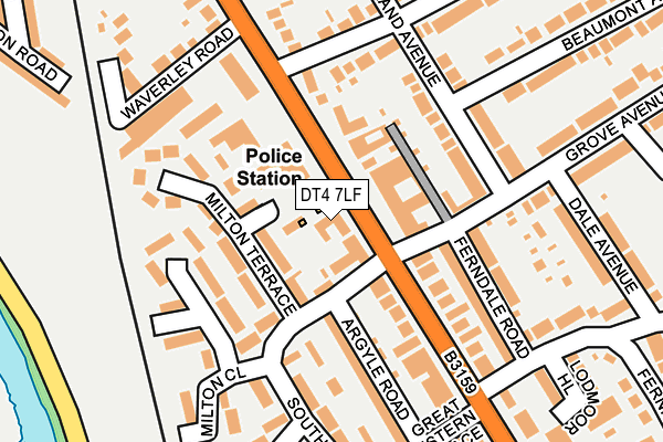 DT4 7LF map - OS OpenMap – Local (Ordnance Survey)