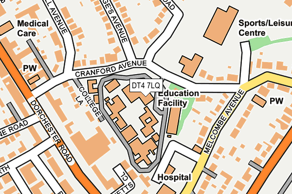 DT4 7LQ map - OS OpenMap – Local (Ordnance Survey)