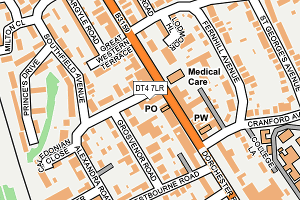 DT4 7LR map - OS OpenMap – Local (Ordnance Survey)