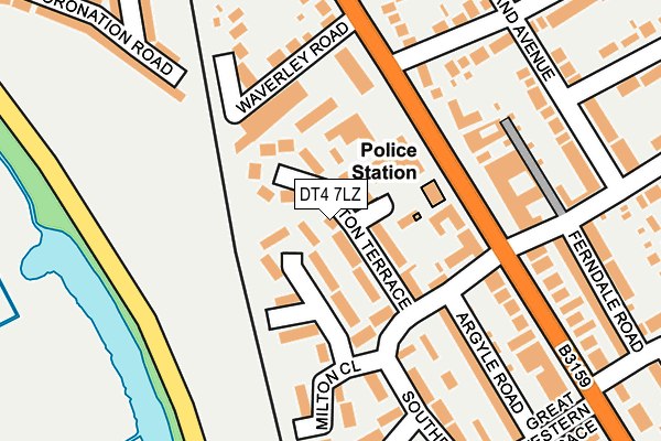 DT4 7LZ map - OS OpenMap – Local (Ordnance Survey)