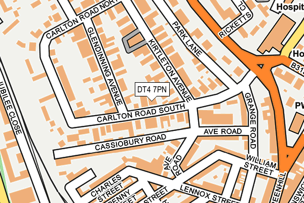 DT4 7PN map - OS OpenMap – Local (Ordnance Survey)