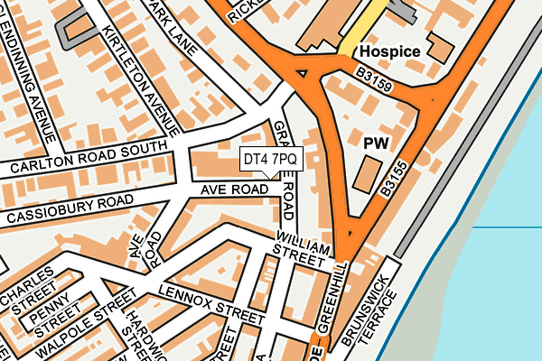 DT4 7PQ map - OS OpenMap – Local (Ordnance Survey)