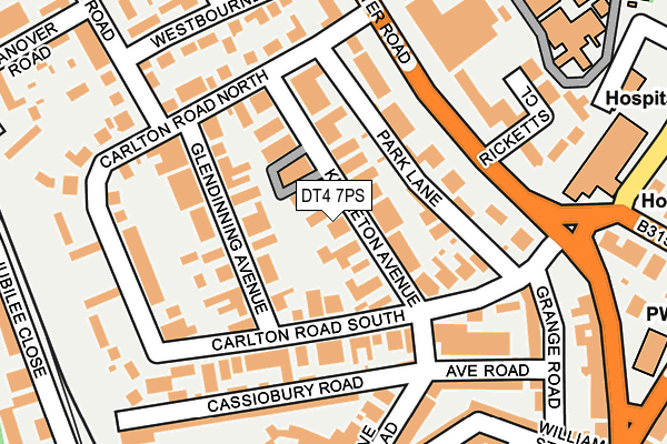 DT4 7PS map - OS OpenMap – Local (Ordnance Survey)