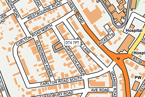 DT4 7PT map - OS OpenMap – Local (Ordnance Survey)
