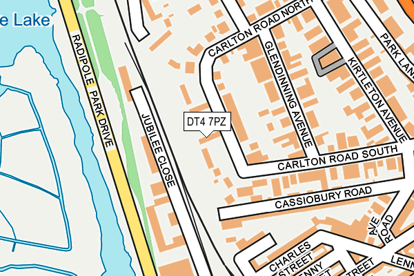 DT4 7PZ map - OS OpenMap – Local (Ordnance Survey)