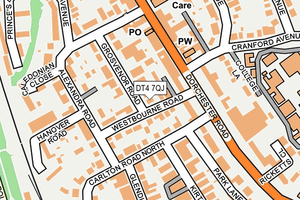 DT4 7QJ map - OS OpenMap – Local (Ordnance Survey)