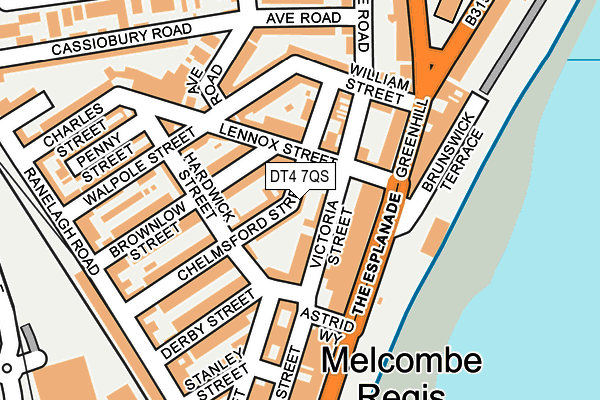 DT4 7QS map - OS OpenMap – Local (Ordnance Survey)