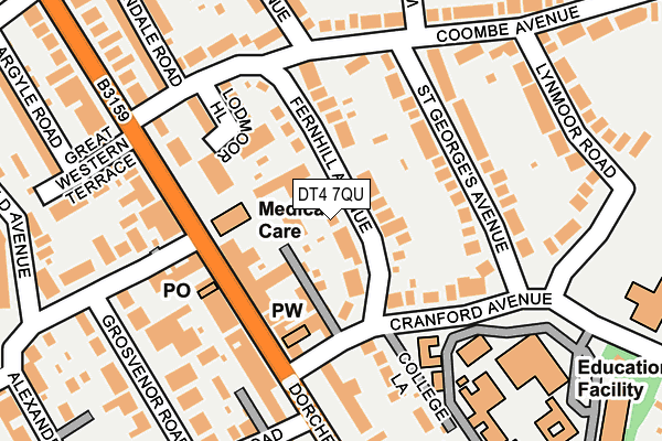 DT4 7QU map - OS OpenMap – Local (Ordnance Survey)