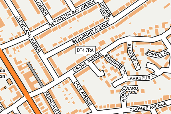 DT4 7RA map - OS OpenMap – Local (Ordnance Survey)