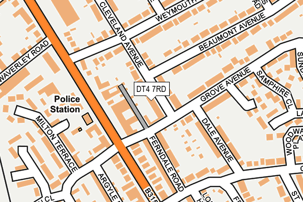 DT4 7RD map - OS OpenMap – Local (Ordnance Survey)