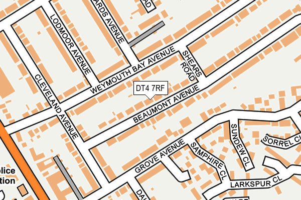 DT4 7RF map - OS OpenMap – Local (Ordnance Survey)