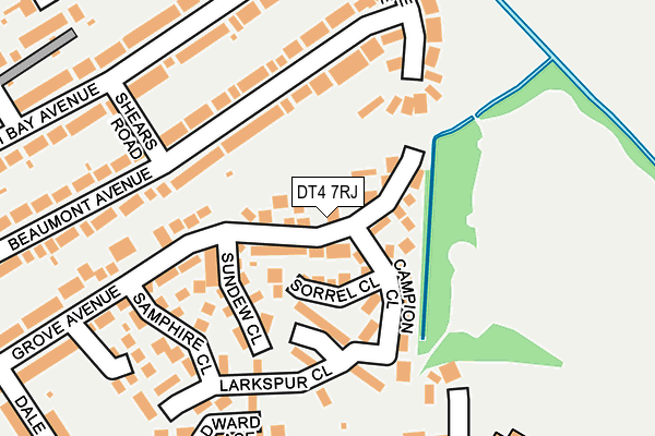 DT4 7RJ map - OS OpenMap – Local (Ordnance Survey)