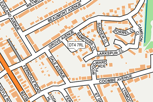 DT4 7RL map - OS OpenMap – Local (Ordnance Survey)